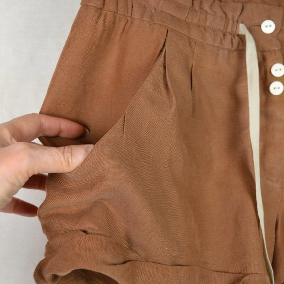 Wilfred Buttons fly Linen Blend  short size zero vacation,bike core - Picture 10 of 12